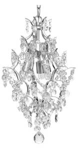 lot 4 image: HAMPTON BAY 3-Light Chrome Branches Pendant with Crystals