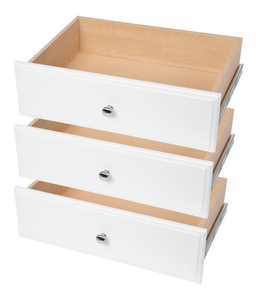 lot 13 image: UNBRANDED 24 W. x 8 H. x 14 D. White Drawer 3-Pack