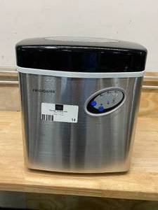 lot 14 image: FRIGIDAIRE 48 lb. Freestanding Ice Maker in Stainless Steel (not working)