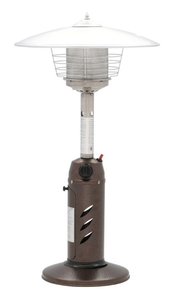 lot 29 image: HAMPTON BAY 11,000 BTU Powder Coated Bronze Tabletop Propane Patio Heater