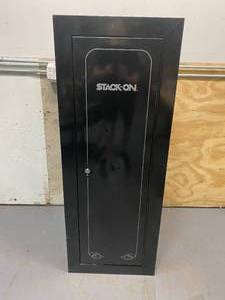 lot 55 image: STACK-ON New 22-Gun Security Cabinet with Foam Barrel Rests, Black