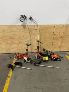 lot 73 image: EchoRyobi-  Lot of Various Lawn Working Equipment