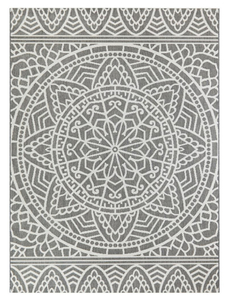 lot 67 image: HAMPTON BAY Aztec Gray 8 ft. x 10 ft. IndoorOutdoor Area Rug