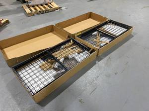 lot 90 image: FLEXIMOUNTS Lot of 2-  4x8 Foot Adjustable Overhead Garage Storage Ceiling Racks, Black