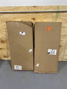 lot 100 image: EDSAL Lot of 2-  72 in. H x 48 in. W x 24 in. D 5-Shelf Steel Shelving Unit in Black