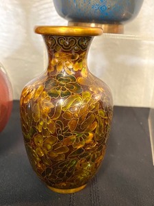 Three Lovely Cloisonn Vases