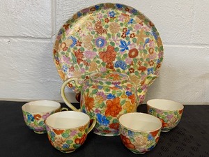 Asian Inspired Floral Tea Service