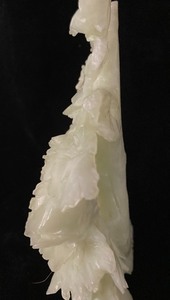Jade Sculpture of Bird and Flowering Tree