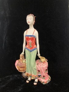 Asian Female Figurine with Water Bucket