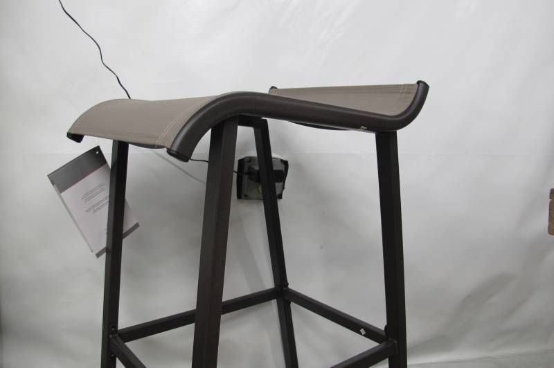 lot 24 image: 2 Living Accents 8798290 Gray Steel Modern Bar Stool - 2 Stools