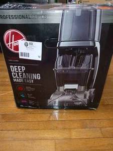 lot 12 image: Professional Series Turbo Scrub Upright Carpet Cleaner by Hoover- open box never used