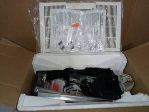 lot 26 image: 80 CFM Ceiling Bathroom Exhaust Fan with Light and 1300-Watt Heater by Broan-NuTon- open box never used