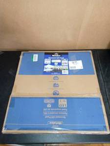 lot 59 image: 2 ft. x 2 ft. White Integrated LED Flat Panel Troffer Light Fixture at 4200 Lumens, 4000K, Dimmable by Metalux- open box never used