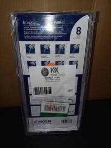 lot 64 image: Brecklyn 8-Spray 4 in. Single Tub Wall Mount Handheld Adjustable Shower Head in Spot Resist Brushed Nickel by MOEN - open box never used