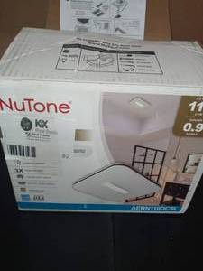 lot 92 image: Roomside Series DC 110 CFM Ceiling Bathroom Exhaust Fan with LED Light CleanCover and Humidity Sensing, ENERGY STAR by Broan-NuTone - open box never used