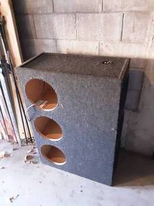 Very Large Speaker Box With 6-12Inch Subs-Has 3 Memphis Subs (One Has Whole)
