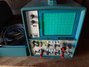 Techtronics Oscilloscope-Complete With Cables, Leads & Cover Like New Condition