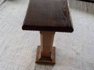 lot 48 image: Carved Wood Plant Stand 42 high 14...
