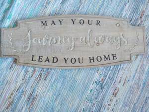 lot 80 image: May Your Journey Wood Sign 36 x 13...