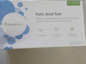 lot 104 image: Everly Well Folic Acid Test...