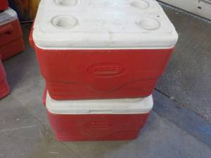 lot 169 image: Lot of 2 Coleman Coolers...