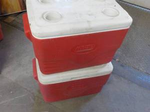 lot 170 image: Lot of 2 Coleman Coolers...