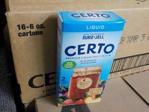 lot 230 image: Case of 16 - 6 oz Ctns Certo Pectin...