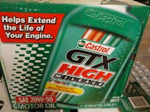 lot 240 image: 6 1qt Bottles Castrol GTX High Mila...