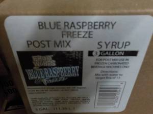 lot 244 image: 2 - 3 gallon Blue Raspberry Freeze ...