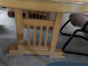 lot 251 image: Wood Dining Table 42 x 59...