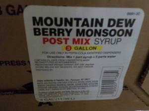 lot 263 image: 2 - 3 Gallon Mountain Dew Berry Mon...