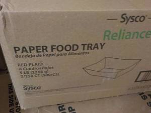 lot 264 image: 1 Case Sysco Reliance Paper Food Tr...