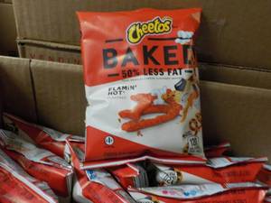 lot 273 image: Case of 104 Bags Cheetos Baked Flam...
