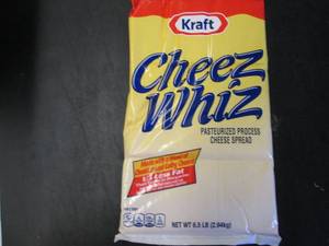 lot 340 image: 6.5 lb bag Kraft Cheez Whiz needs no refrigeration till opened.  Dated 4-1 2021