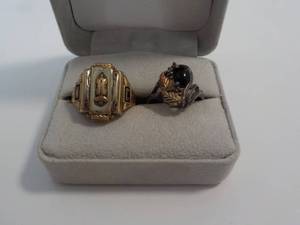 Class ring and vintage ring...
