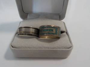 Wedding Band and Turquoise ring...