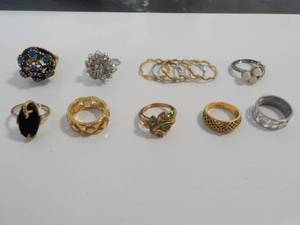 Costume jewelry rings - some marked...
