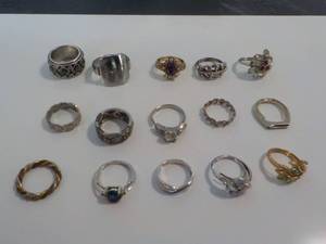 Costume jewelry rings - some marked...