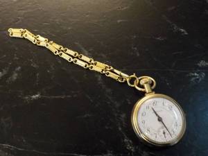 Westclox pocket watch and chain...
