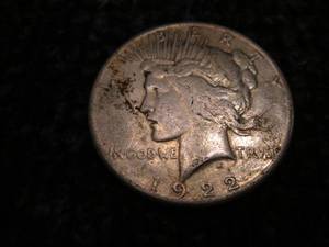 1922 S Peace Dollar...