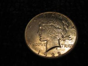 1922 S Peace Dollar...