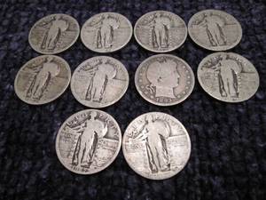 Lot of old Quarter Dollars...