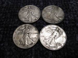 Half Dollars, 1943, 1944, 1943,1945...