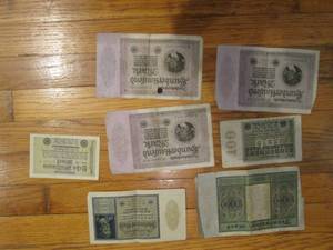 Vintage German paper money...