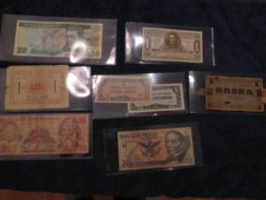 Foreign paper money...