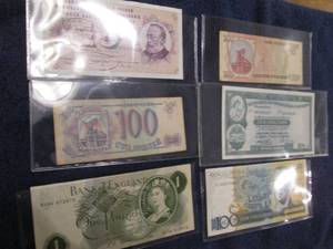 Foreign paper money...