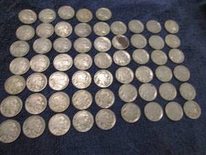 Lot of Buffalo nickels, lots of 193...