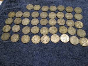 Jefferson nickels, lots of 1443 P...