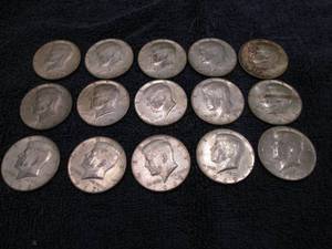 Lot of half dollars...