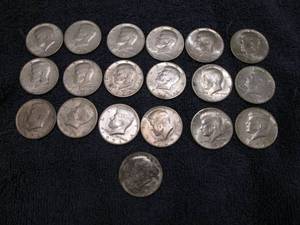 Lot of half dollars...